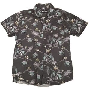 Molokai Surf‎ Co. Men's Large Aloha Hawaiian Shirt Palm Tree Print Casual Top
